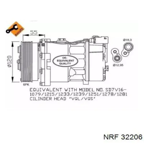 Компресор кондиціонера 32206 NRF