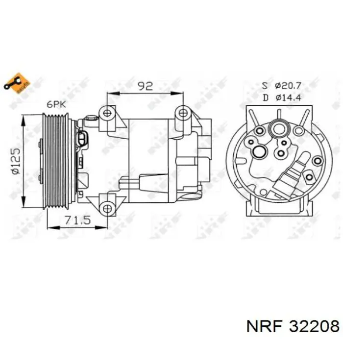 Компресор кондиціонера 1140543 Renault (RVI)