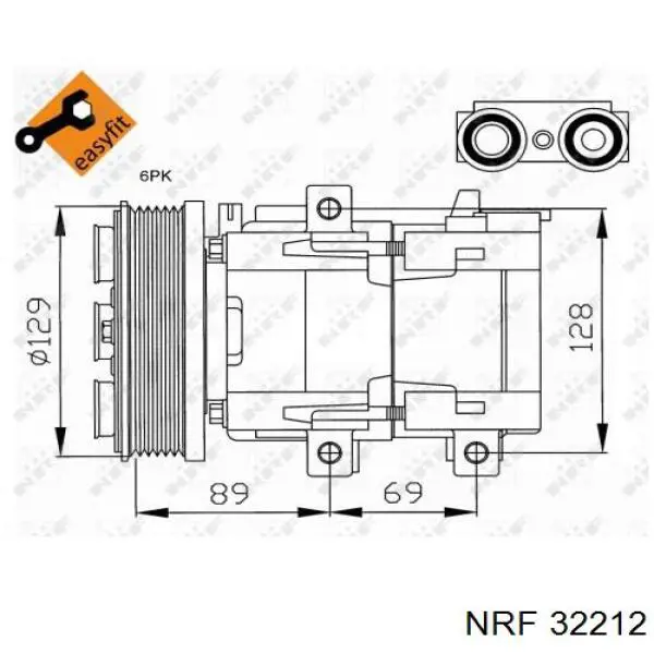 32212 NRF Компресор холодоагенту