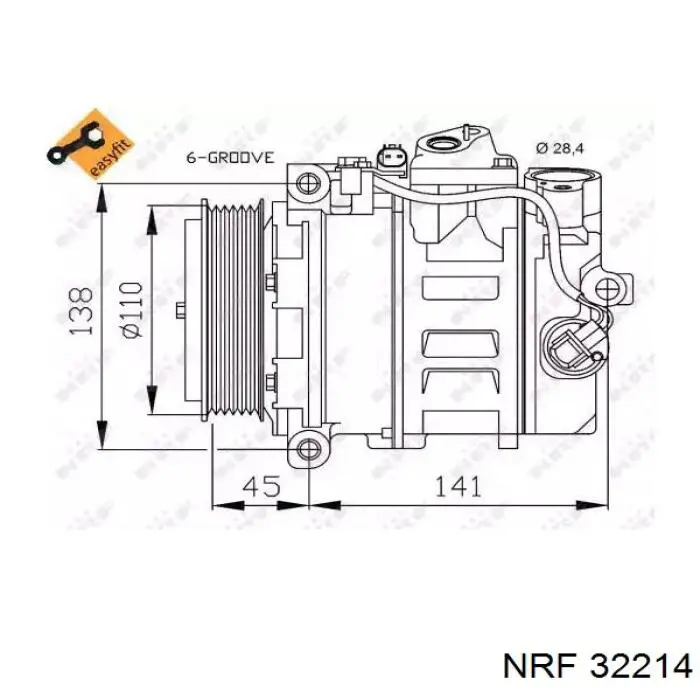 32214 NRF компресор кондиціонера