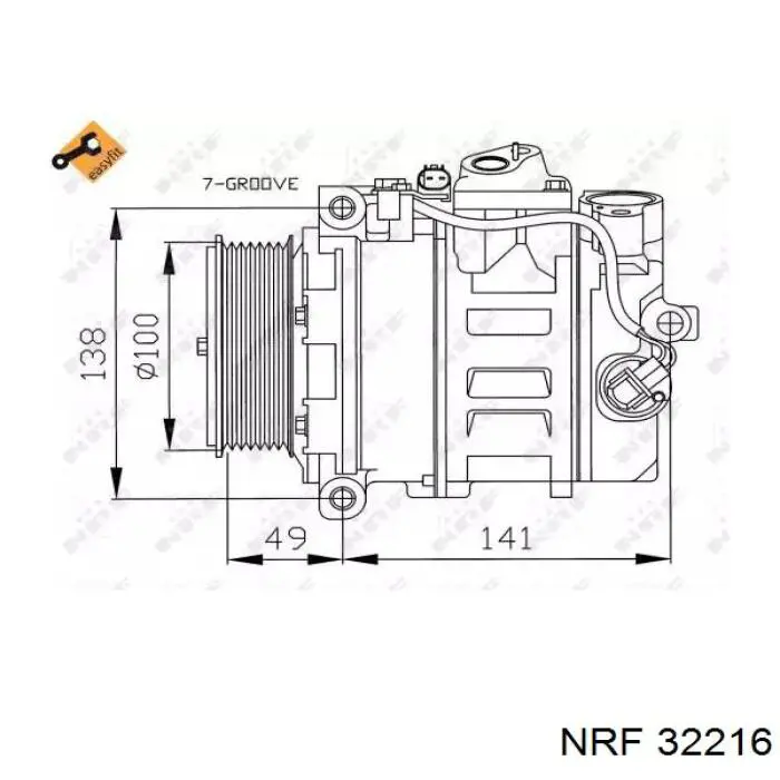 32216 NRF компресор кондиціонера