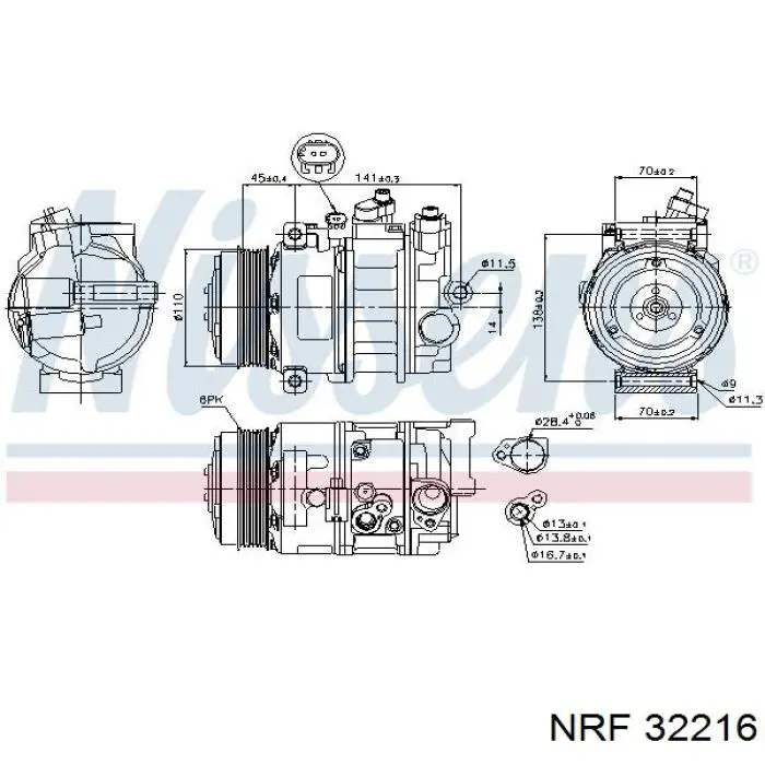 32216 NRF Компресор холодоагенту