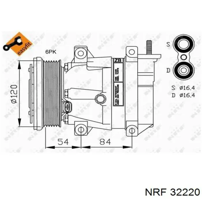 32220 NRF компресор кондиціонера