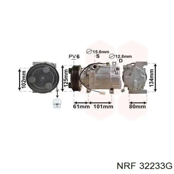 Компресор кондиціонера 32233G NRF