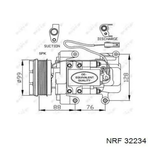 Компресор кондиціонера 32234 NRF