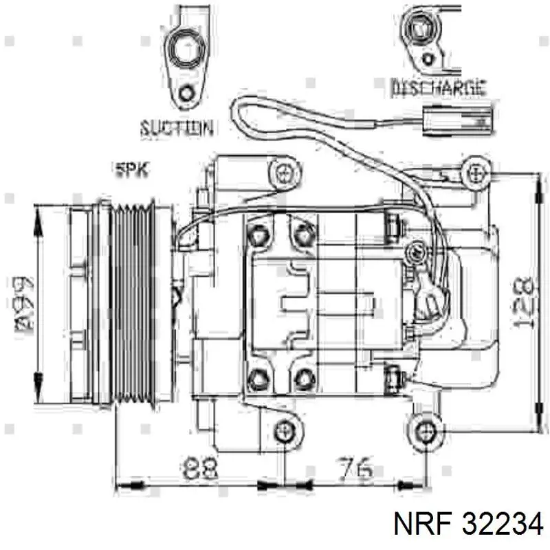 Компресор системи кондиціювання Mazda H12A0CC4JX ціна, від 185.23 USD