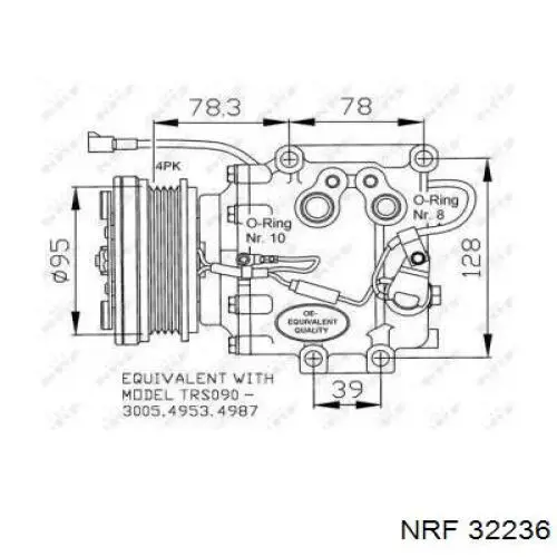 32236 NRF компресор кондиціонера