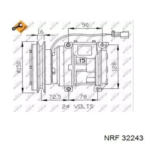 Компресор кондиціонера 32243 NRF