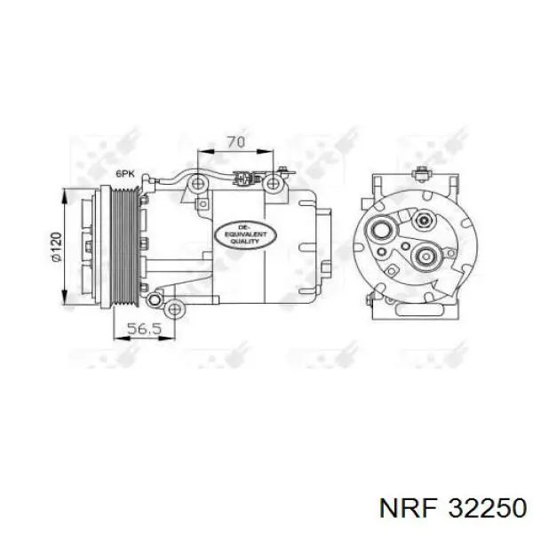 Компресор системи кондиціювання NRF 32250 ціна, від 114.91 USD