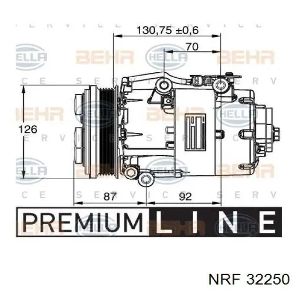 Купити 32250 NRF Компресор кліматичної установки
