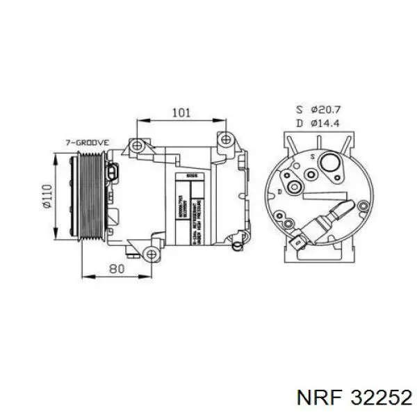 Компресор кондиціонера 7711135104 Renault (RVI)