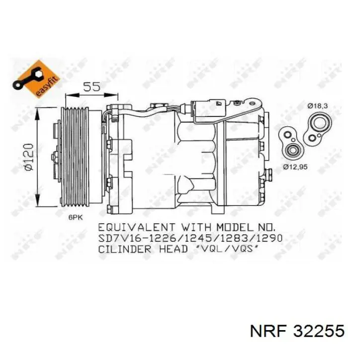 32255 NRF компресор кондиціонера