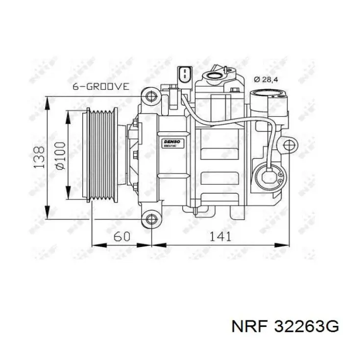 Компресор кондиціонера 32263G NRF