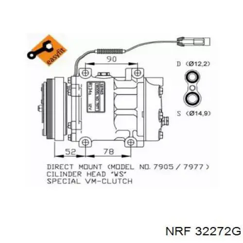 SD7H157841 Sanden Компресор холодоагенту