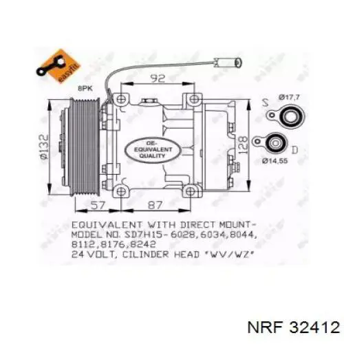 32412 NRF компресор кондиціонера