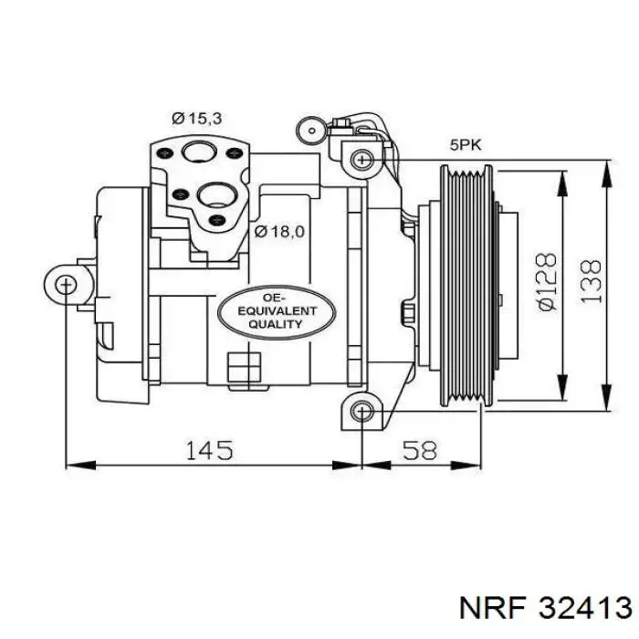 Компресор системи кондиціювання NRF 32413 ціна, від 267.78 USD