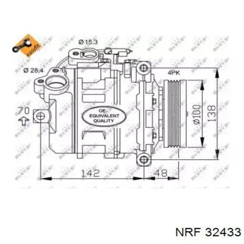 Купити 32433 NRF Компресор кліматичної установки