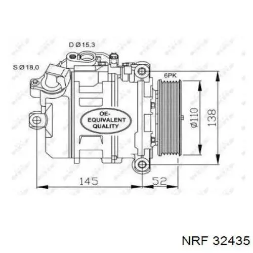 32435 NRF компресор кондиціонера