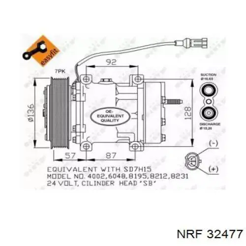 32477 NRF компресор кондиціонера