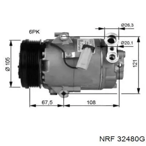 Компресор кондиціонера 32480G NRF