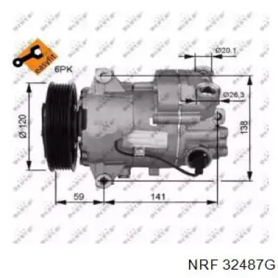 Купити 32487G NRF Компресор кліматичної установки