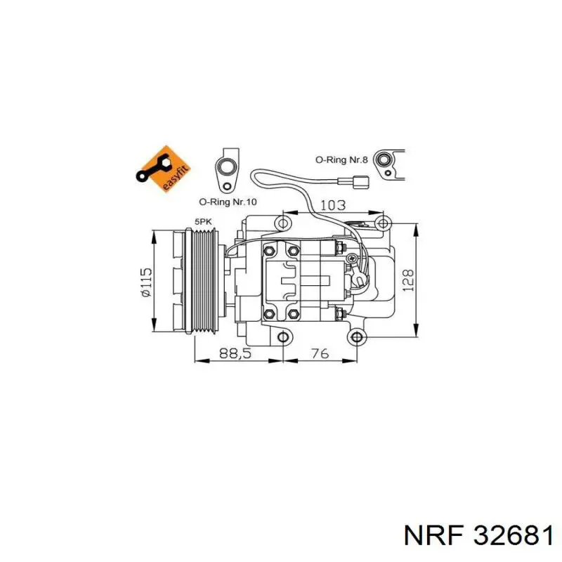 Компресор системи кондиціювання MSG Rebuilding H12A0BW4JZR ціна, від 123.58 USD