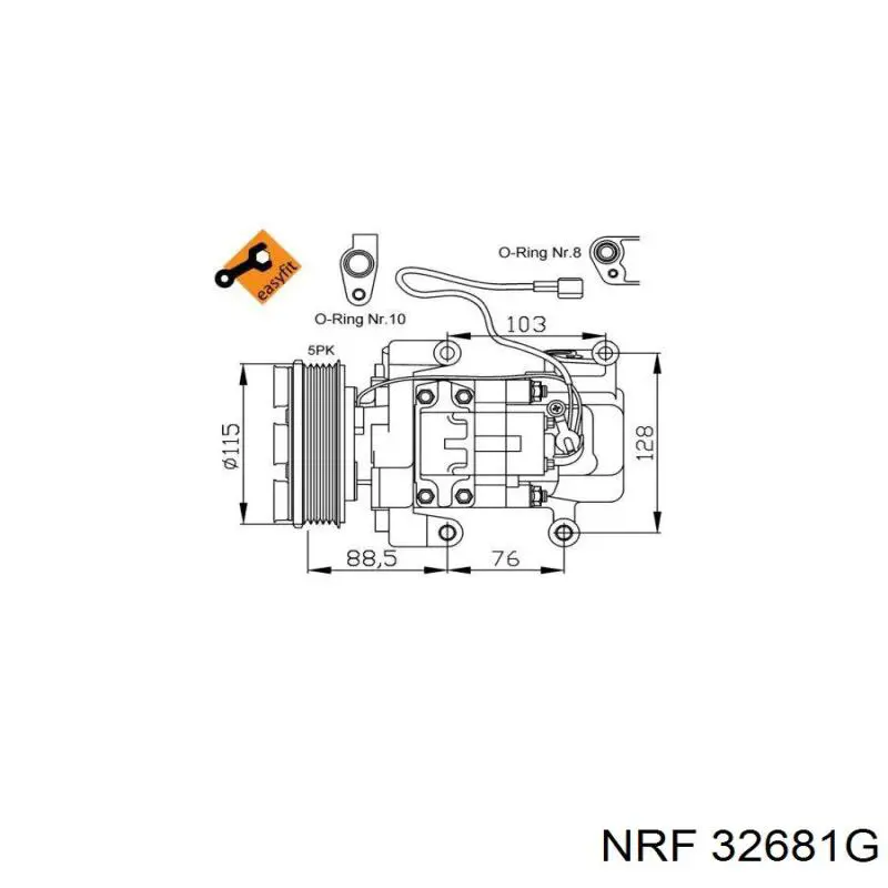 Компресор кондиціонера 32681G NRF