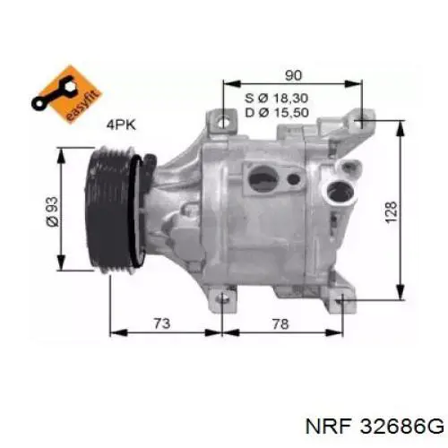 Компресор кондиціонера 4472607921 Denso