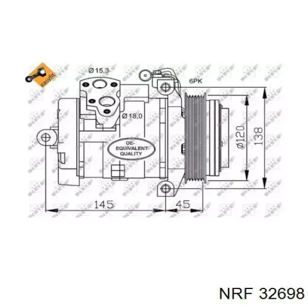 32698 NRF компресор кондиціонера