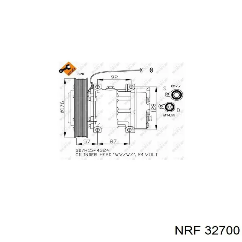 32700 NRF компресор кондиціонера