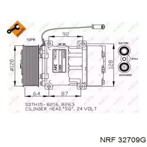 Купити 89474 Nissens Компресор кліматичної установки