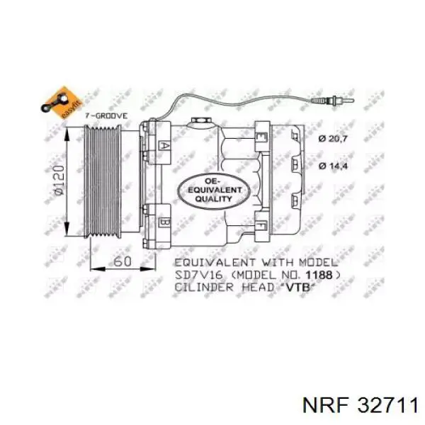 32711 NRF компресор кондиціонера