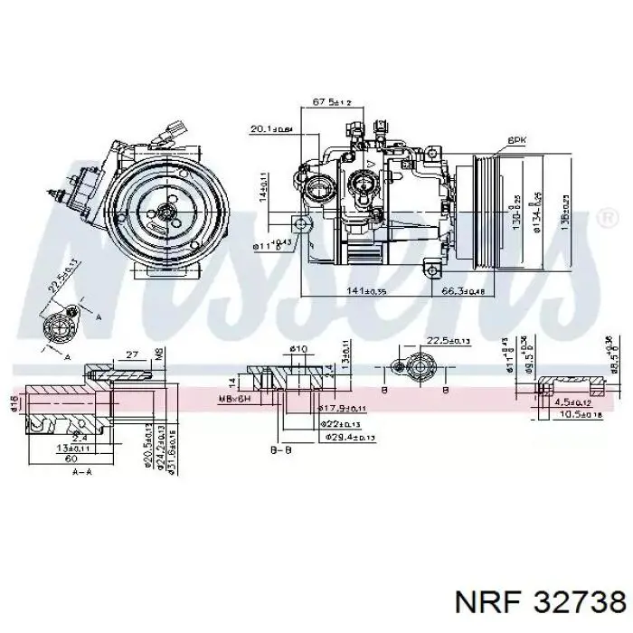 Купити 32738 NRF Компресор кліматичної установки
