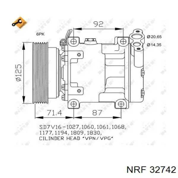 Компресор кондиціонера 8200117767R MSG Rebuilding