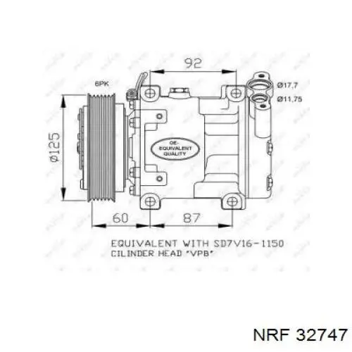 Купити SD7V161150 Sanden Компресор кліматичної установки