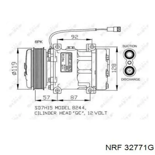 SD7H158244 Sanden Компресор холодоагенту