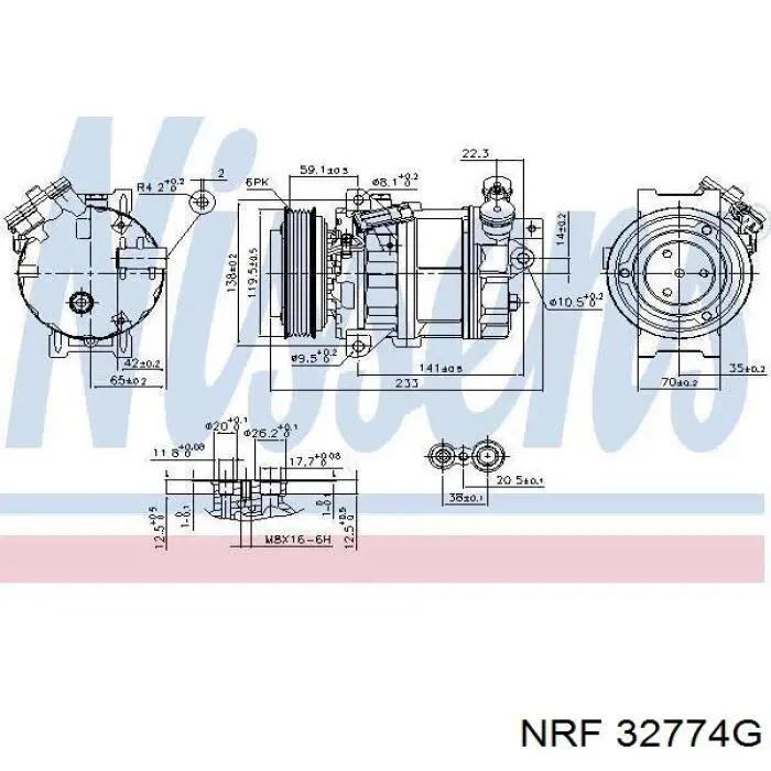 Компресор системи кондиціювання General Motors 12792669 ціна, від 268.97 USD