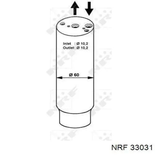 Купити 33031 NRF Ресивер-осушувач кондиціонера