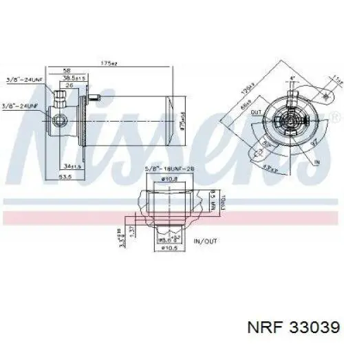 Ресивер-осушувач кондиціонера 33039 NRF