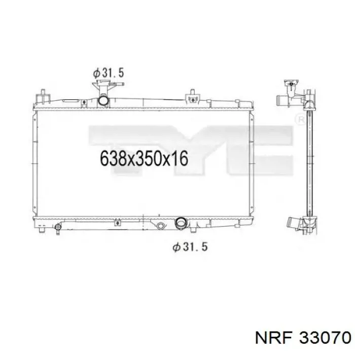 Ресивер-осушувач кондиціонера NRF 33070