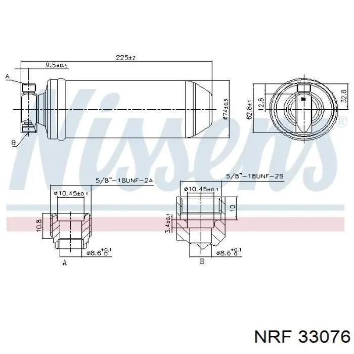 33076 NRF ресивер-осушувач кондиціонера