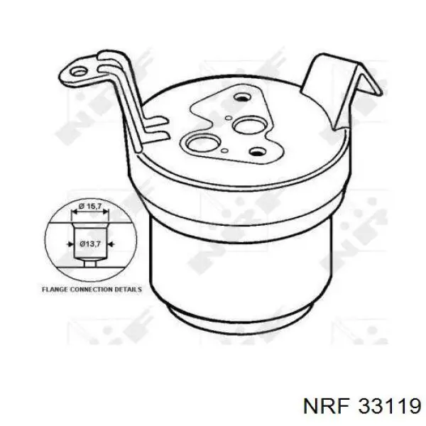 Ресивер-осушувач кондиціонера NRF 33119 ціна, від 15.01 USD
