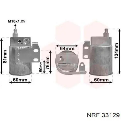 Купити 33129 NRF Ресивер-осушувач кондиціонера