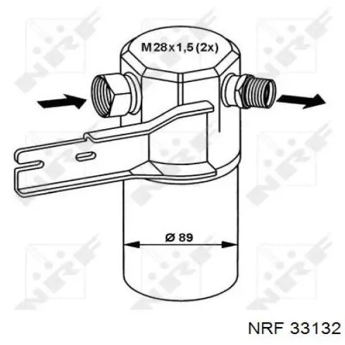 33132 NRF ресивер-осушувач кондиціонера