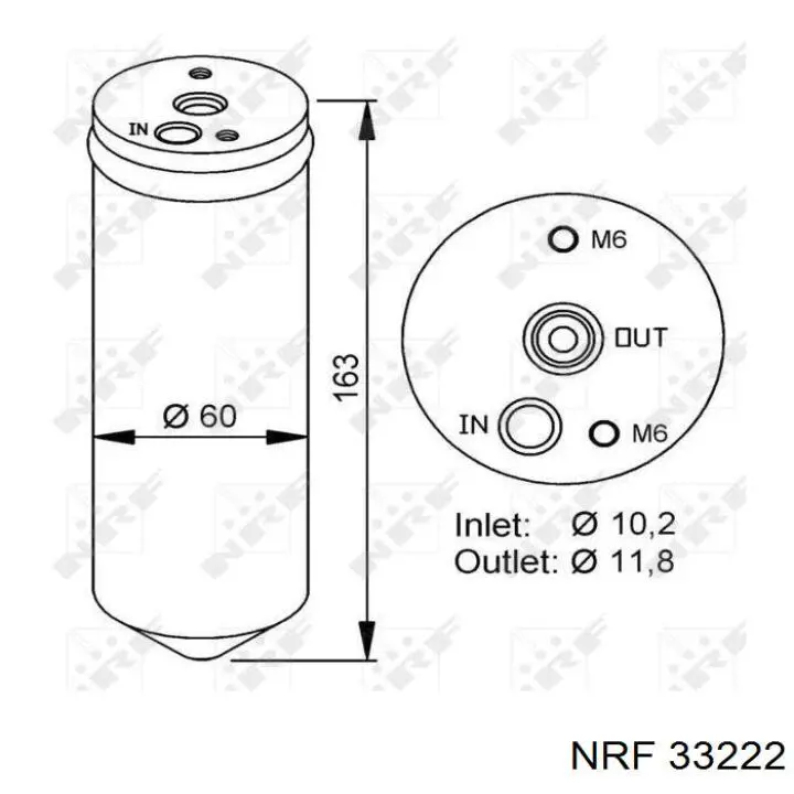 33222 NRF ресивер-осушувач кондиціонера