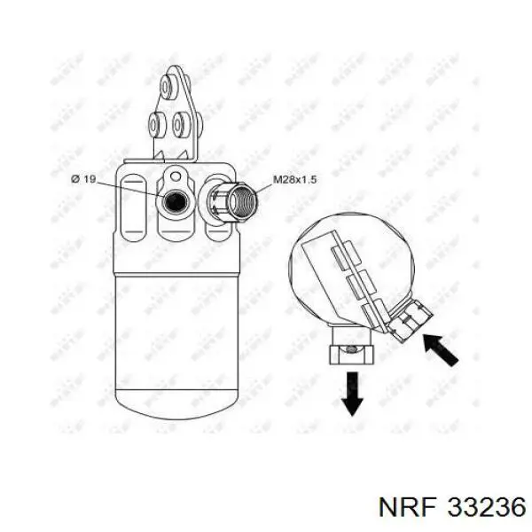 33236 NRF ресивер-осушувач кондиціонера