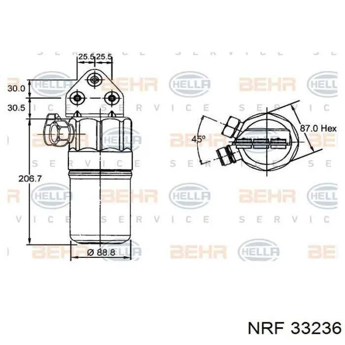 33236 NRF Ресивер-осушувач кондиціонера