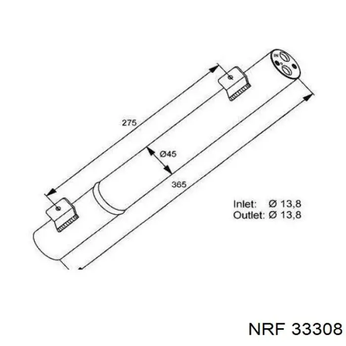 Ресивер-осушувач кондиціонера NRF 33308 ціна, від 23.00 USD