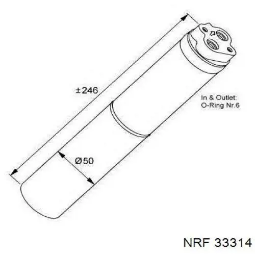 Ресивер-осушувач кондиціонера NRF 33314 ціна, від 23.17 USD