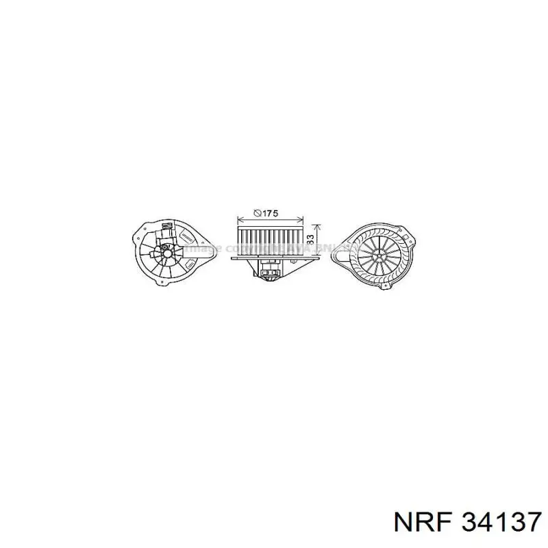 Купити 34137 NRF Електродвигуни (електродвигун обігрівача) або розетка причепа штепсельная